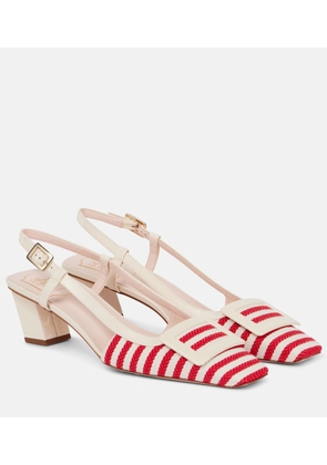 Roger Vivier Belle Vivier 45 striped slingback pumps