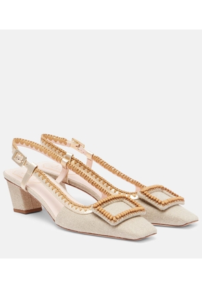 Roger Vivier Belle Vivier embellished slingback pumps
