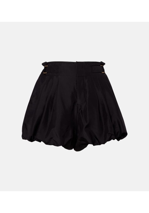 Chloe Belted high-rise silk habotai shorts