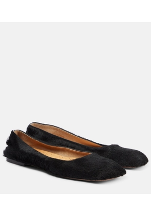 The Row Calf hair ballet flats