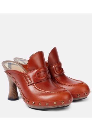 Burberry 75 leather mules
