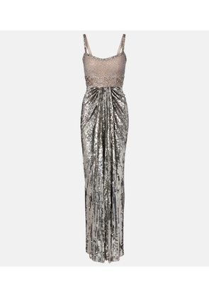 Jenny Packham Only You beaded sequined tulle gown