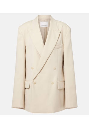 The Frankie Shop Newark double-breasted cotton blazer