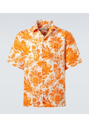 Etro Paisley linen bowling shirt