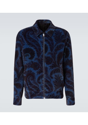 Etro Printed cotton velvet jacket