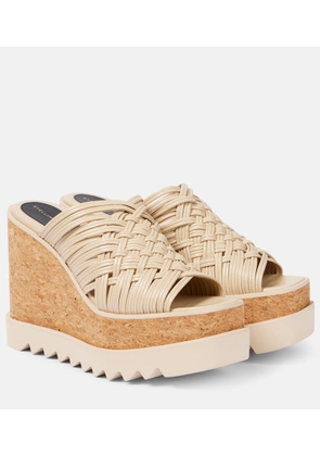 Stella McCartney Sneak-Elyse woven wedge sandals
