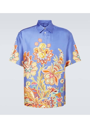 Etro Floral silk bowling shirt