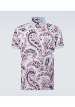 Etro Paisley cotton pique polo shirt