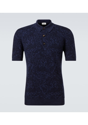 Etro Cotton and wool-blend jacquard polo sweater