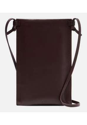 The Row Camie leather pouch with strap