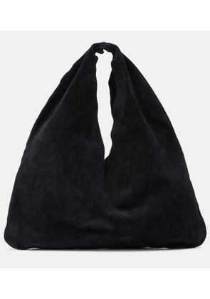 The Row Bindle Small suede tote bag