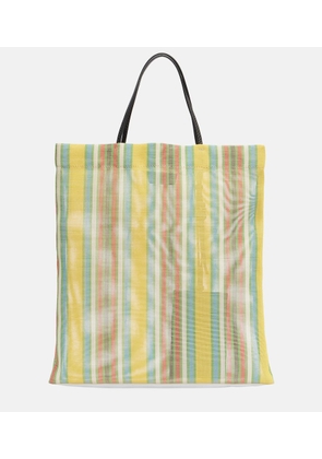 The Row Barn Mini striped mesh tote bag