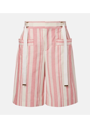 Chloe Striped cotton Bermuda shorts