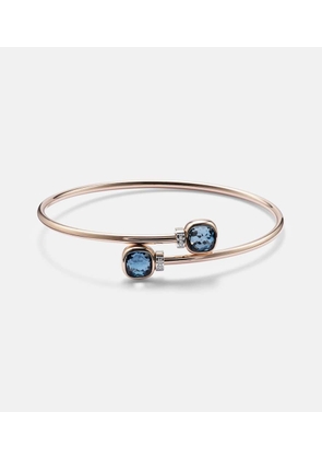 Pomellato Nudo 18kt gold bangle with topazes and diamonds