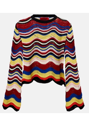 La DoubleJ Chevron crochet cotton top