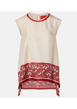 La DoubleJ San Carlo printed silk twill top