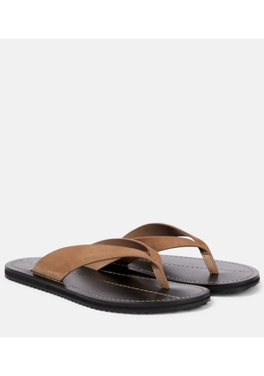 A.Emery Flora suede thong sandals