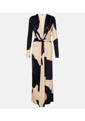 Johanna Ortiz Knotted printed maxi dress