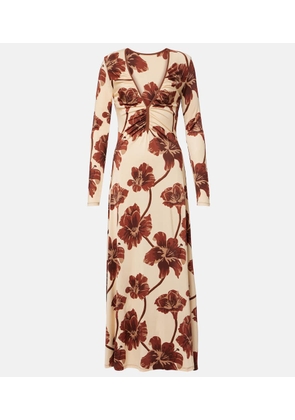 Johanna Ortiz Floral jersey midi dress