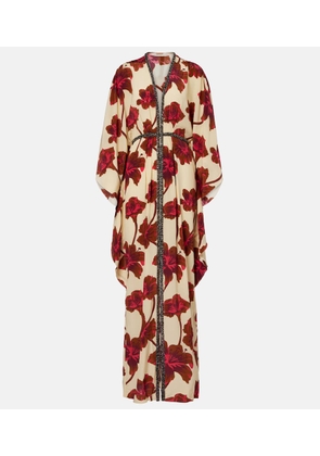 Johanna Ortiz Embellished silk maxi dress