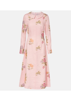 Markarian Floral linen midi dress