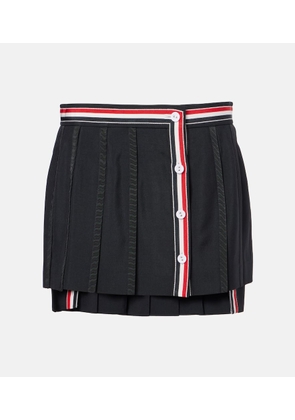 Thom Browne Asymmetric wool-blend miniskirt