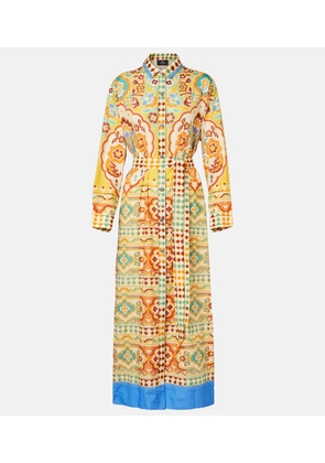 Etro Printed cotton and silk midi dress