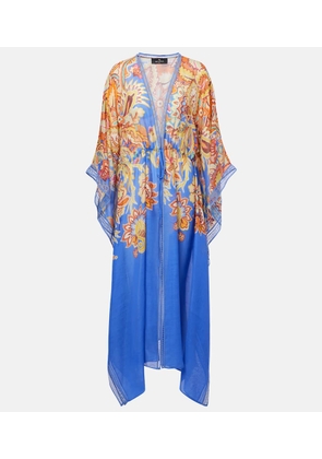 Etro Printed cotton and silk beach cover-up