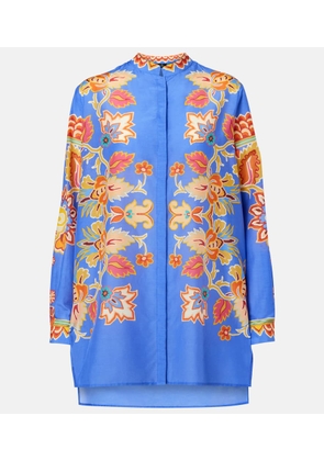 Etro Floral cotton and silk shirt