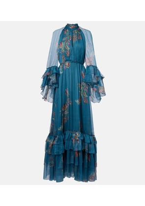 Etro Paisley silk chiffon gown