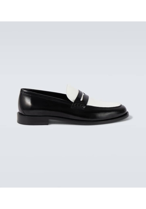 Manolo Blahnik Perry leather penny loafers