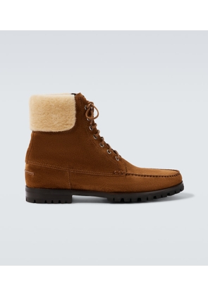 Manolo Blahnik Sycamor shearling-trimmed suede boots