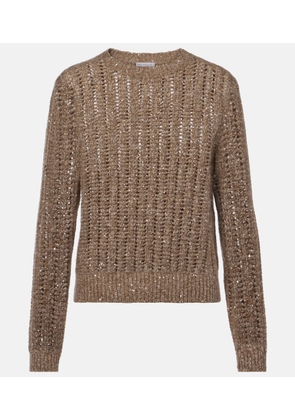 Brunello Cucinelli Open-knit sequined sweater