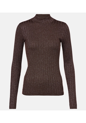 Brunello Cucinelli Ribbed-knit cashmere and silk-blend top