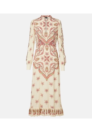 Etro Cutout printed midi dress