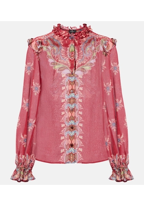 Etro Printed crepon blouse