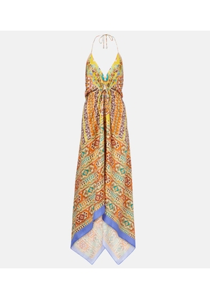 Etro Printed silk midi dress