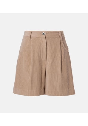 Brunello Cucinelli High-rise cotton corduroy shorts