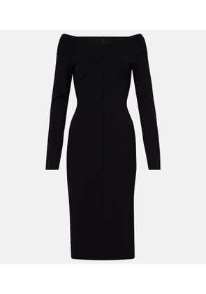 Stella McCartney Off-shoulder jersey midi dress