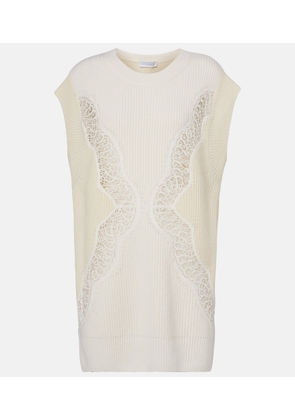 Stella McCartney Virgin wool lace sweater vest