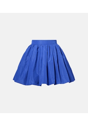 Patou Gathered faille miniskirt