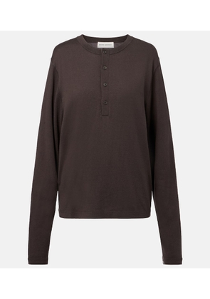 Extreme Cashmere NÂ°370 Herman cotton and cashmere Henley shirt