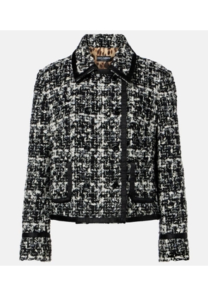 Dolce&Gabbana Checked double-breasted boucle jacket