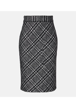 Dolce&Gabbana Checked wool-blend miniskirt