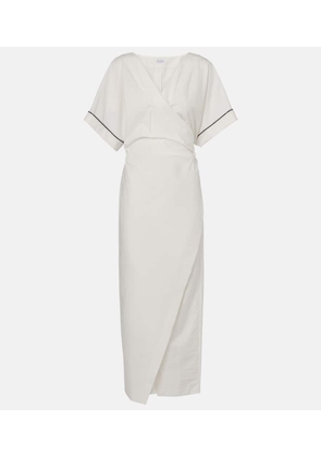 Brunello Cucinelli Monili cotton-blend wrap dress