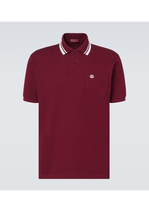 Gucci Double G cotton-blend pique polo shirt