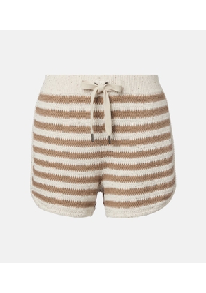 Brunello Cucinelli Striped cotton-blend shorts