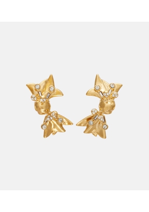 Oscar de la Renta Embellished clip-on earrings