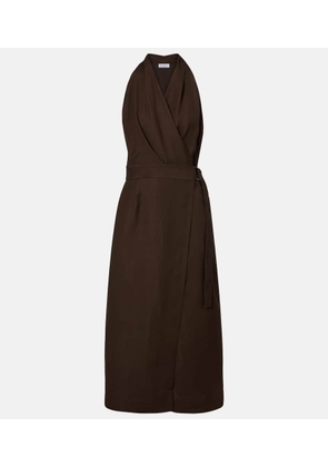 Brunello Cucinelli Twill wrap dress