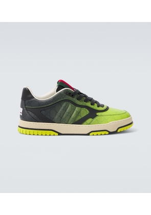 Gucci Gucci Re-Web leather-trimmed sneakers